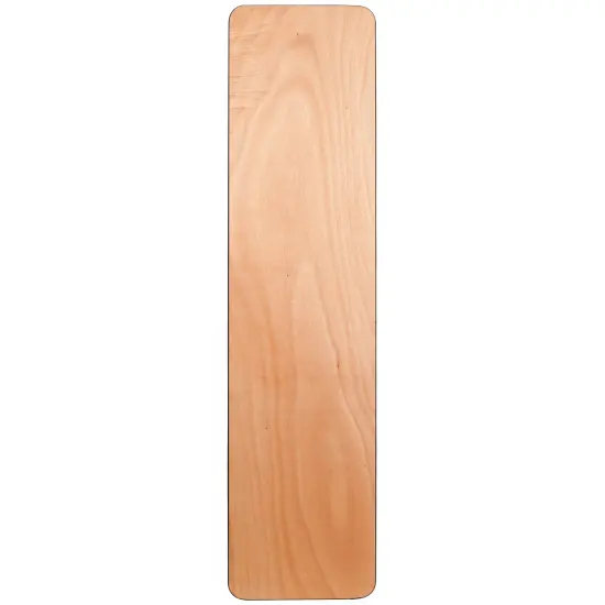 Emma and Oliver 6-Foot Rectangular Wood Folding Training / Seminar Table with Smooth Clear Coated Finished Top Natural {5}