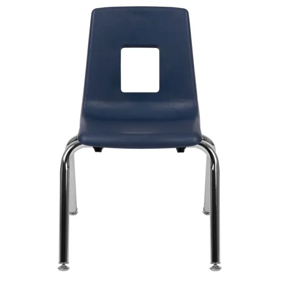 Emma and Oliver Student Stack School Chair - 14-inch Black {11}