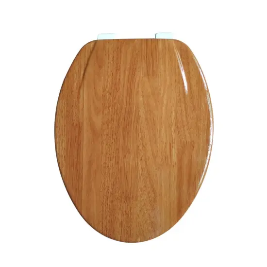 J&V Textiles Elongated Toilet Seat With Easy Clean & Change Hinge Black {3}