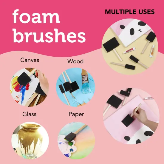 Incraftables Sponge Brushes for Painting 24pcs. Foam Brushes for Staining, DIY Crafts, Acrylic Paints, Arts, Polyurethane & Mod Podge. Best Assorted Sponge Paint Brushes (1&rdquo;, 2&rdquo;, 3&rdquo; & 4 Inch) {4}
