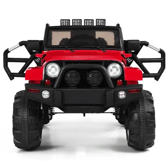 12V Kids Remote Control Riding Truck Car with LED Lights Perfect Gift for Boys Girls Red {6}