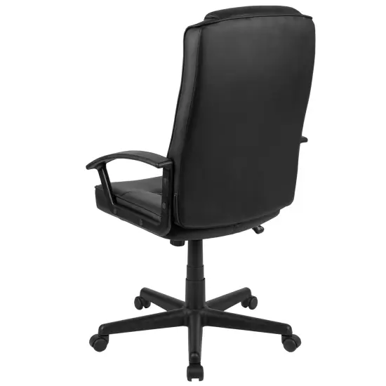 Emma and Oliver Fundamentals High Back Padded Task Office Chair with Arms Black {4}