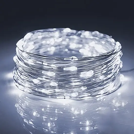 12 Pack Fairy Lights Battery Operated (Included), 6.5ft 20 LED Mini String Lights, Waterproof Silver Wire Firefly Starry Lights for DIY Wedding Christmas Party Mason Jars Decor, Cool White {3}