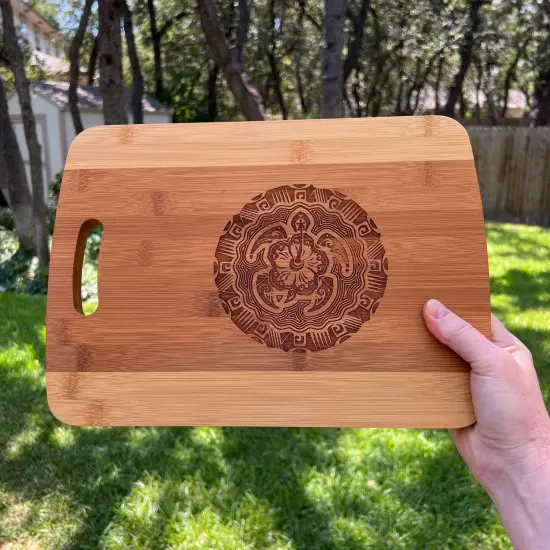 Hawaiin Turtle Cutting Board 14''x9.5''x.5'' Bamboo {4}