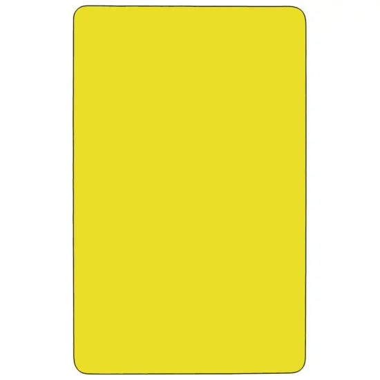 Emma and Oliver 30x72 Rectangle HP Laminate Adjustable Preschool Activity Table Red {4}