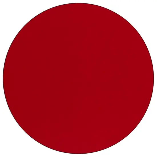 Emma and Oliver 42" Round Laminate Adjustable Activity Table Red {2}