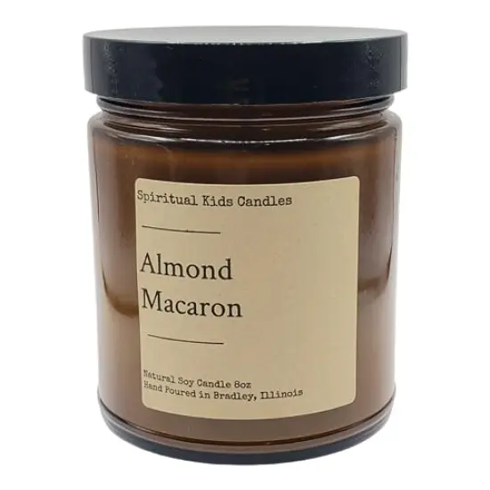 Almond Macaron Soy Candle 8oz 35-40 Hours Hand Poured with All Natural Soy Wax and Fragrant/ Essential Oils! | Food Candle | Birthday Gift | {1}