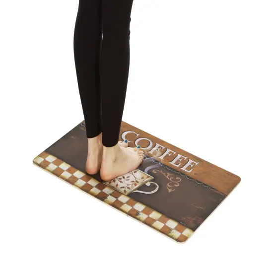 2-Pack Premium Comfort Kitchen Mats (Vintage Coffee) {4}