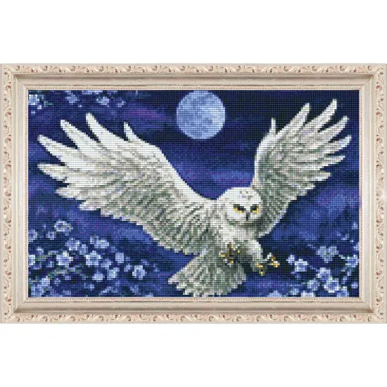 PixelHobby White Owl Kit & Frame Mosaic Art Kit Multi {1}