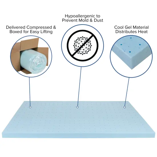 Emma and Oliver 10" Mattress & Gel Memory Foam Topper Bundle Set {2}