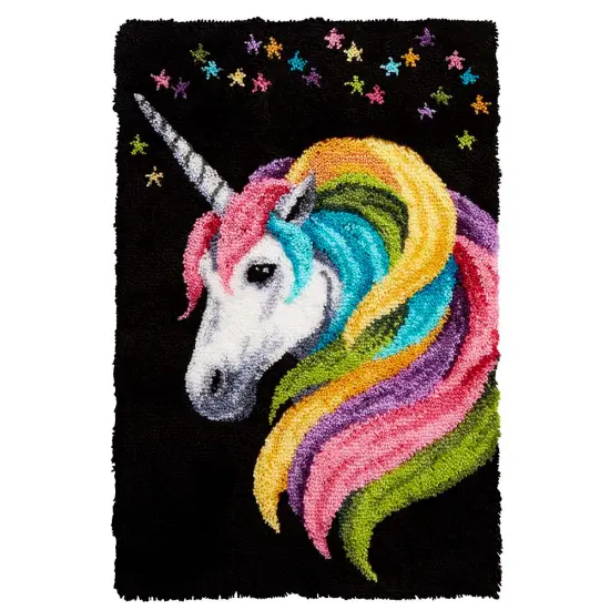 HerrschnersRainbow Unicorn Latch Hook Kit Multi {1}