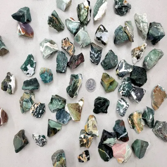 Indian Turquoise AKA Green Sardonyx Bulk Rough Crystals {3}