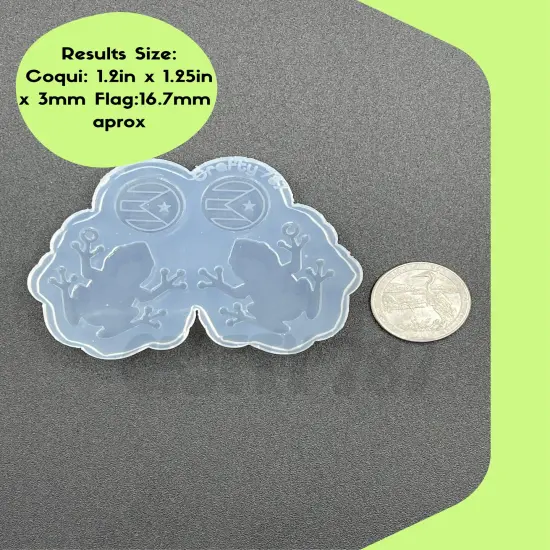 Coqui Dangle Earring Silicone Mold (C14) {2}
