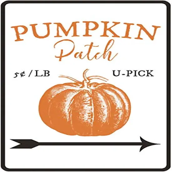 New Metal Sign Aluminum Sign Pumpkin Patch Sign Decor Easter Lover Fall Sign for Outdoor & Indoor 12" x 8" {5}
