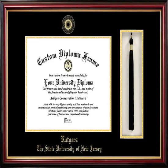Rutgers University, The State University of New Jersey, 11w x 8.5h Tassel Box and Diploma Frame {1}