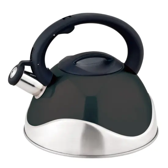 Stainless Steel Whistling Tea Kettle, 3.0-Quart Silver {2}