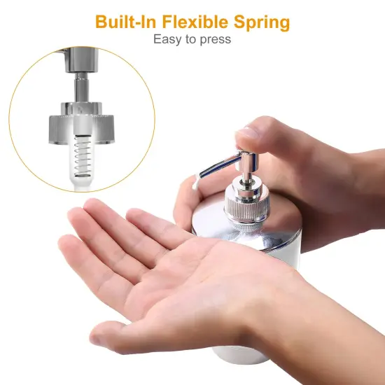 Eggracks 6 Pcs Bathroom Accessories Set including Soap Dispenser | Toothbrush Holder | Tumbler | Soap Dish | Toilet Cleaning Brush and Trash Can White {3}