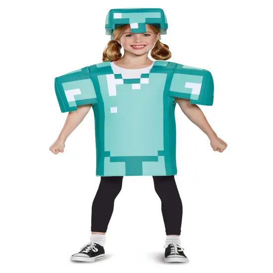 Classic Minecraft Child Armor Costume Medium 7-8 {2}