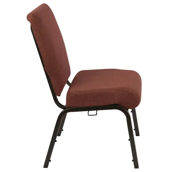 Emma and Oliver Stacking Auditorium Chair with 20.5" Seat CinnamonFab/GoldVein {6}