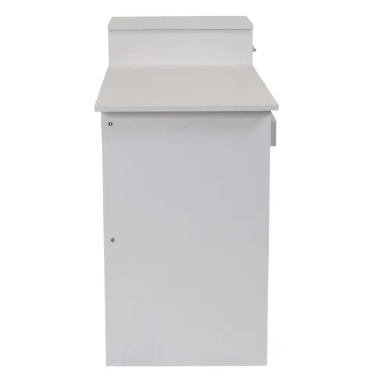 Emma and Oliver Desk with Shelves and Drawer White {4}