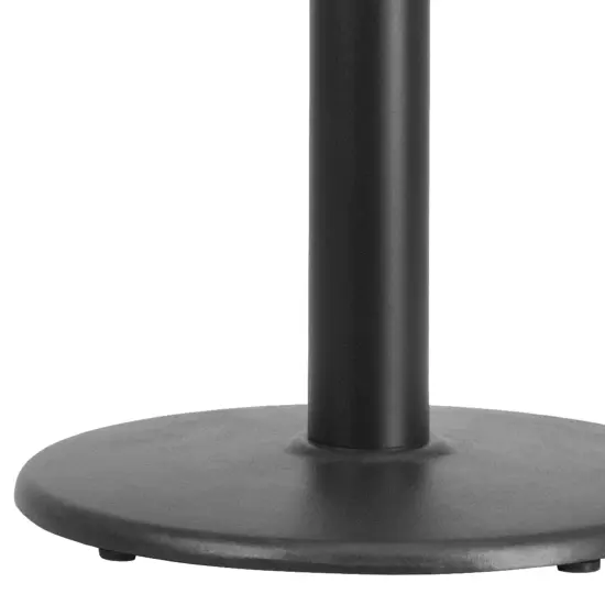 Emma and Oliver 18'' Round Restaurant Table Base with 3'' Dia. Table Height Column Black {3}