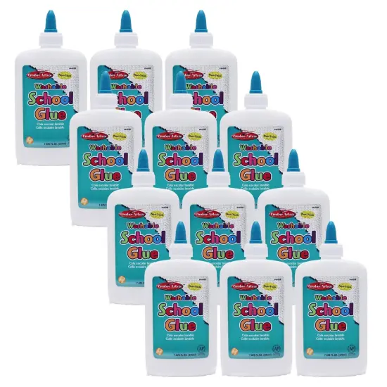 Economy Washable School Glue 8 oz, Pack of 12 {1}