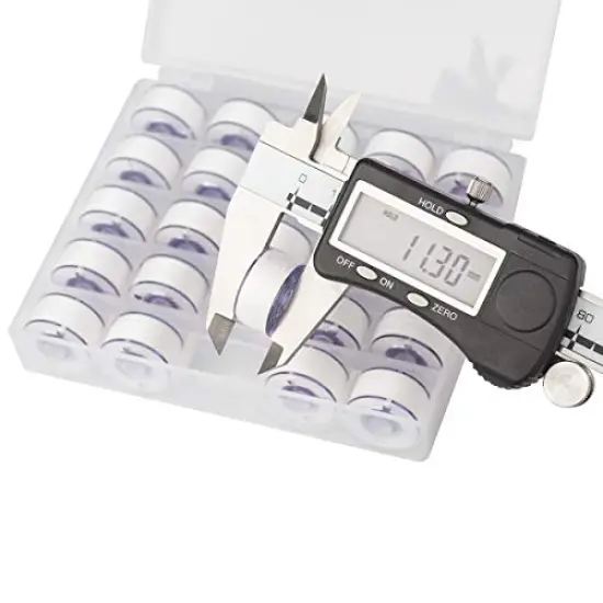 25 Pieces 90WT White Prewound Bobbin Thread Size A Class 15 (SA156) with Clear Storage Plastic Case Box 60S/2 for Brother Embroidery Thread Sewing Thread Machine DIY {5}