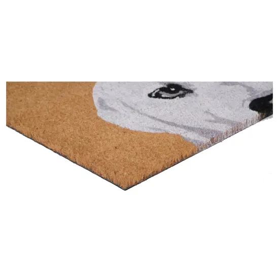 White Labrador Dog Doormat {4}