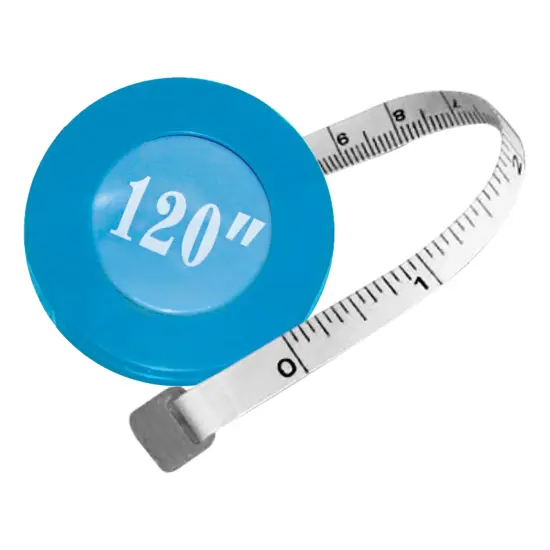 120" Sassy Retractable Tape Measure Blue {1}