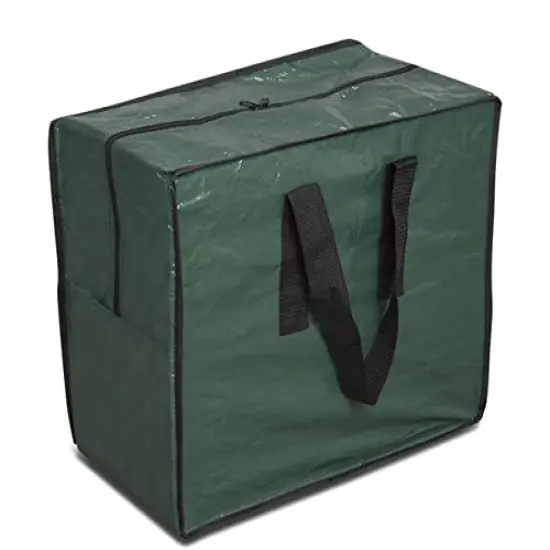 ProPik Christmas Ornaments Storage, Holiday Accessories Bag Tear-Proof Tarp 18 X 10 X 15 with Handles and Full Length Zipper (Green) {1}