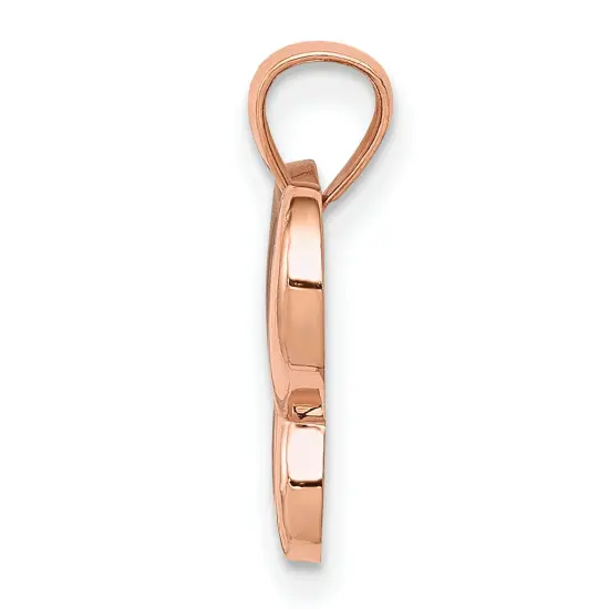 14K Two Tone White & Rose Gold Butterfly Pendant Charm Jewelry 12 x 19 mm {3}