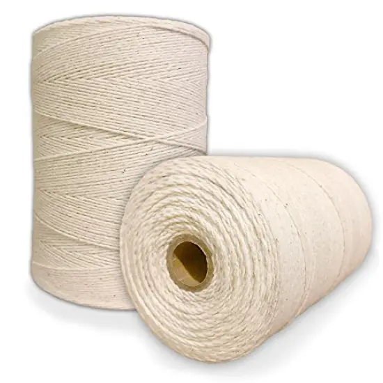 Durable Loom Warp Thread (Natural/Off White), One Spool, 8/4 Warp Yarn (800 Yards), Perfect for Weaving: Carpet, Tapestry, Rug, Blanket or Pattern - Warping Thread for Any Loom {1}