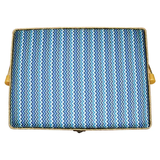 Folding Sewing Basket Chevron - blue {4}