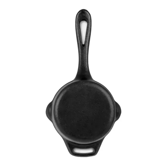 Petromax Cast Iron Saucepan with Pour Spouts, Sauce Pot for Kitchen or Camping, Pre-Seasoned Cookware Conducts Heat Evenly, 16.9 oz {4}