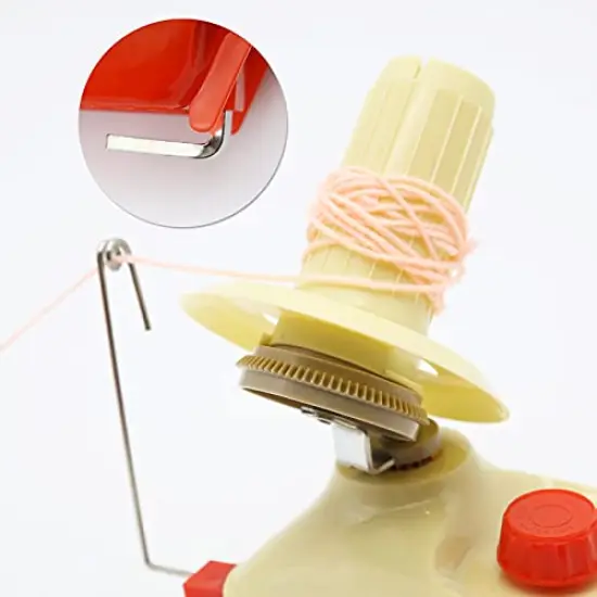 Needlecraft Yarn Ball Winder Hand Operated,Red,Portable Package,Easy to Set Up and Use,Sturdy with Metal Handle and Tabletop Clamp,Including Yarn Needles Set&hellip; {4}