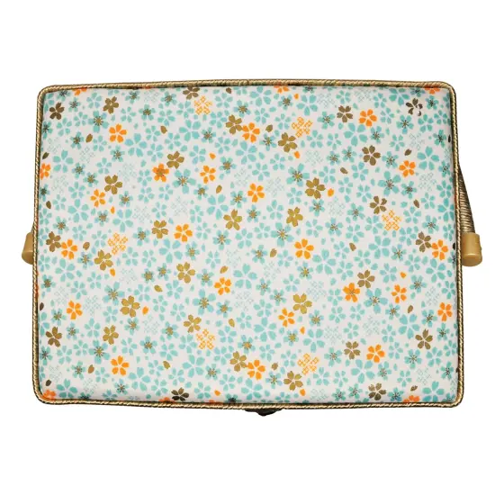 Folding Sewing Basket Floral - blue/yellow {4}