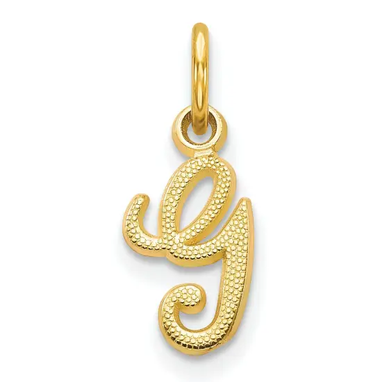 14K Gold Initial G Charm Jewelry FindingKing 16mm Long X 7mm Wide Approx. {1}