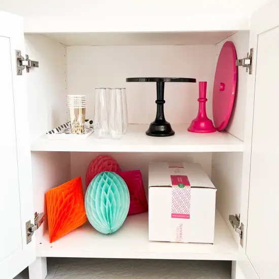 Bright Hot Pink Melamine Pedestal Cake Stand – 11.5" Wide, Lightweight, BPA-Free, Dishwasher Safe, Party Ready {6}