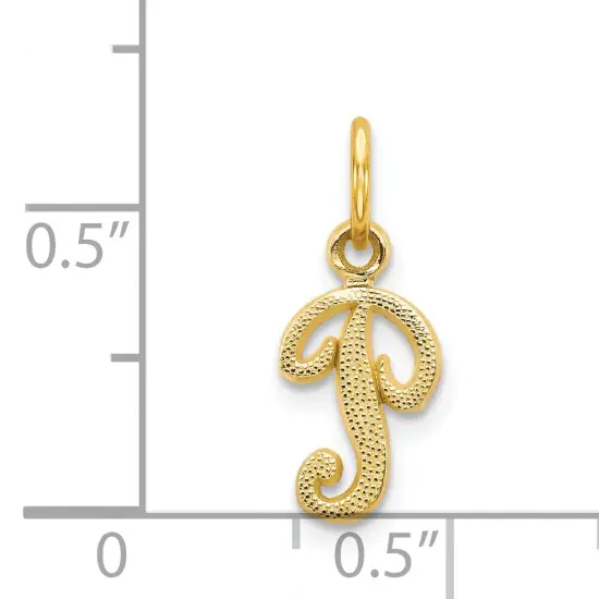 14K Gold Initial P Charm Jewelry FindingKing 16mm Long X 7mm Wide Approx. {3}