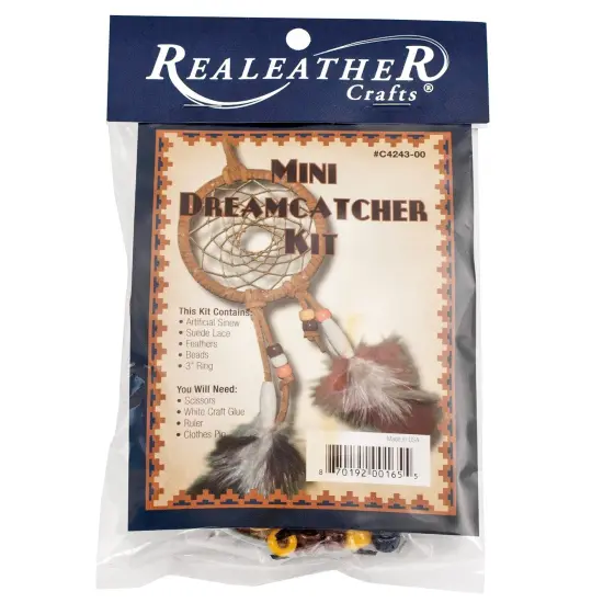 Realeather(R) Crafts Mini Dreamcatcher Kit 3" {1}