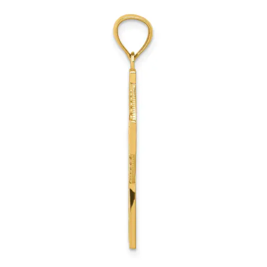 14K Gold Celtic Cross Pendant Charm Jewelry 32 x 18mm {2}