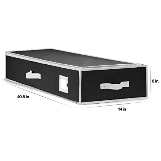 Christmas Wrapping Paper Storage Bag w/Useful Pockets for Xmas Accessories, Fits upto 24 Rolls, Underbed Storage for Holiday Decorations, Large Capacity Storage Box, 1 Count (Pack of 1) {6}