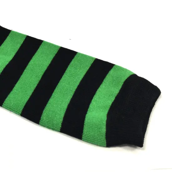 Wrapables Colorful Baby Leg Warmers, Stripes Kelly Green and Black {2}