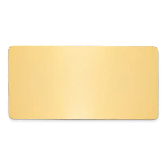Brass Rectangle Engraving Plate 1 1/2"3" {1}