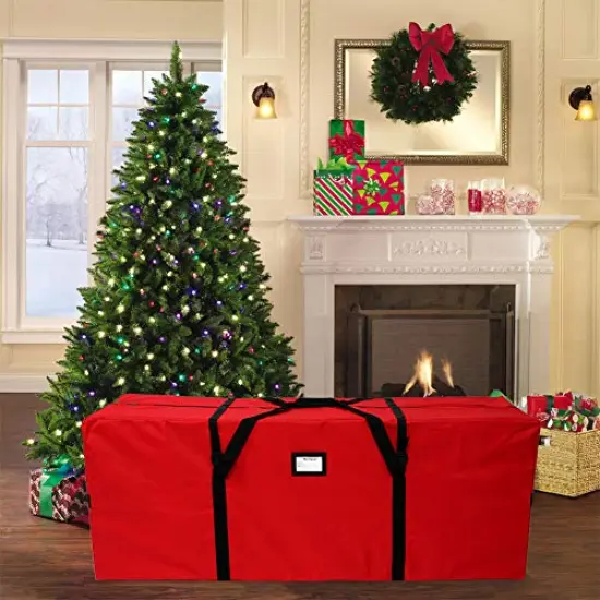 Christmas Tree Storage Bag Extra Large Christmas Storage Containers, Fits Up to 7.5 Ft Artificial Trees Heavy Duty 600D Oxford Xmas Holiday Tree Bag with Dual Zipper (50&rdquo; X 20&rdquo; X 15&rdquo;) {1}