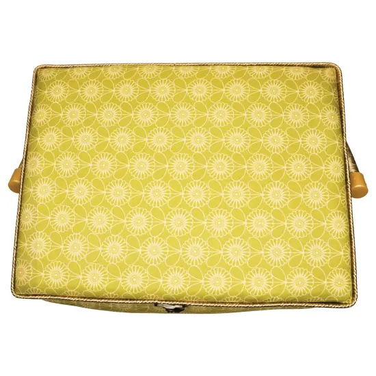 Folding Sewing Basket Floral - green/white {4}