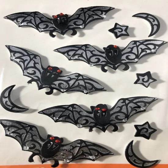 Jolee's Boutique Black & White Bat Repeat Dimensional Stickers {1}