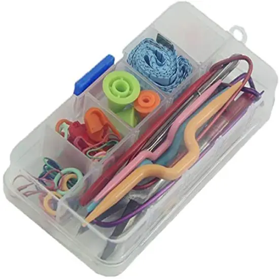 New Basic Knitting Tools Accessories Supplies with Case Knit Kit Lots {2}