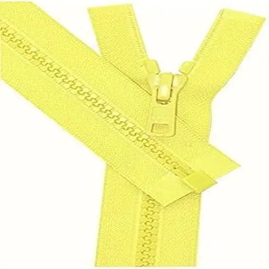 20" Vislon Jacket Zipper, YKK #5 Molded Plastic Separating - Medium Weight by Each (Select Color) (Neon Lite Yellow - 803) {1}