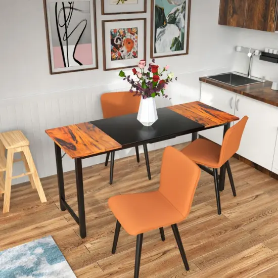 63 Inch Modern Splice Computer Desk with Heavy Duty Steel Frame {2}